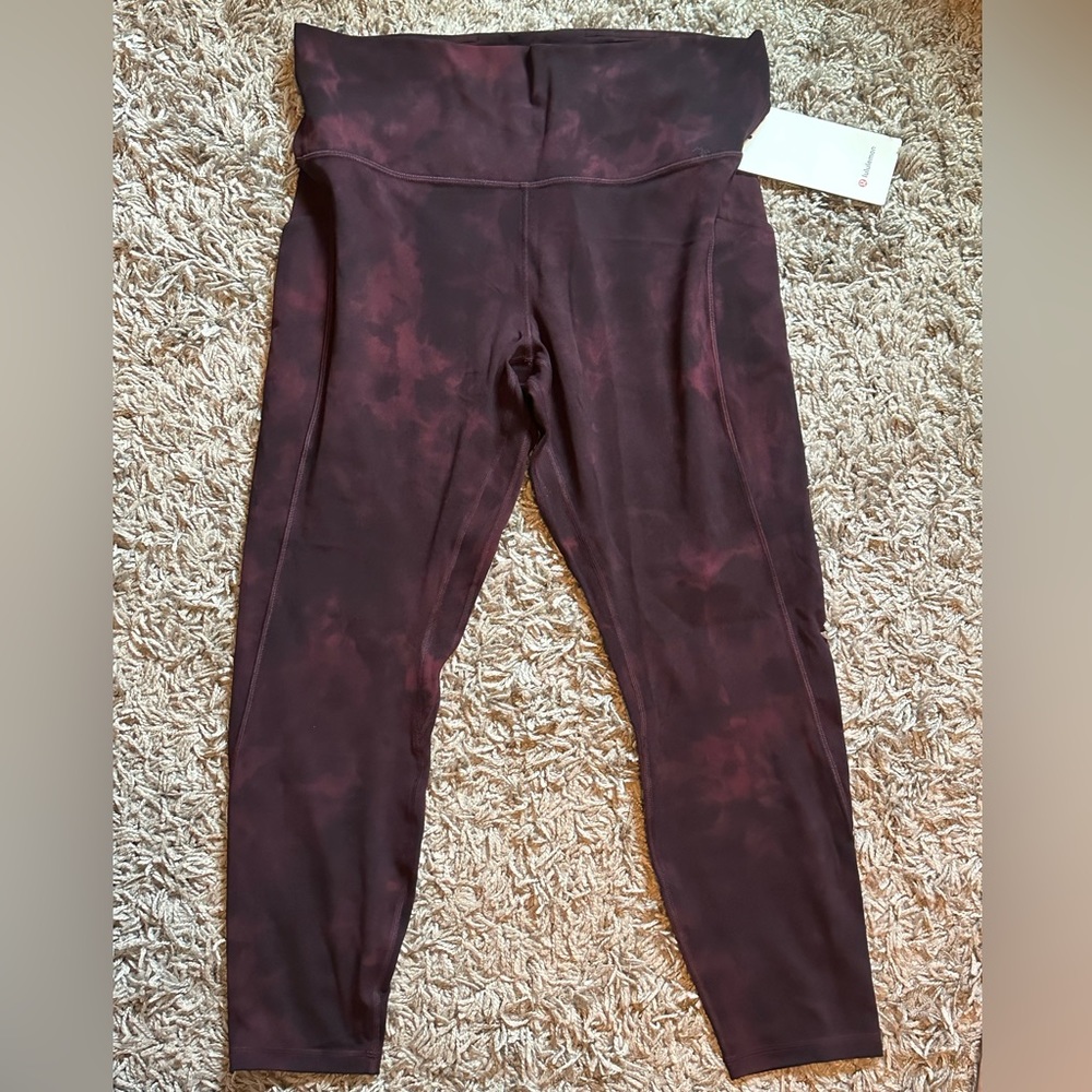 NWT LuLuLemon Align Leggings Tie Dye Pattern 25 inches Size 16